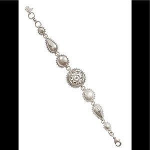 LUCKY BRAND Openwork Pave Link Bracelet